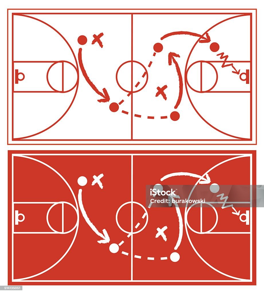 Nba Strategy Basketball Strategy Plan Stock Illustration - Download Image Now ...