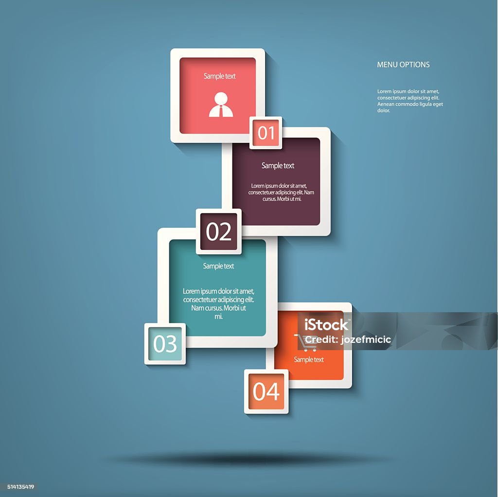 Option Menu Vector White Squares Menu Options Vector Illustration Suitable For ...