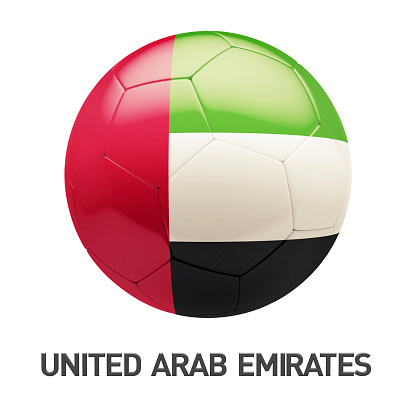 United Arab Emirates Soccer Icon isolated on white background