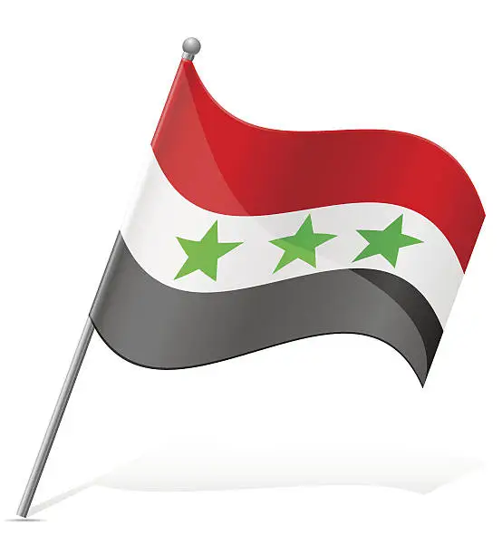 Vector illustration of flag of Iraq vector illustration