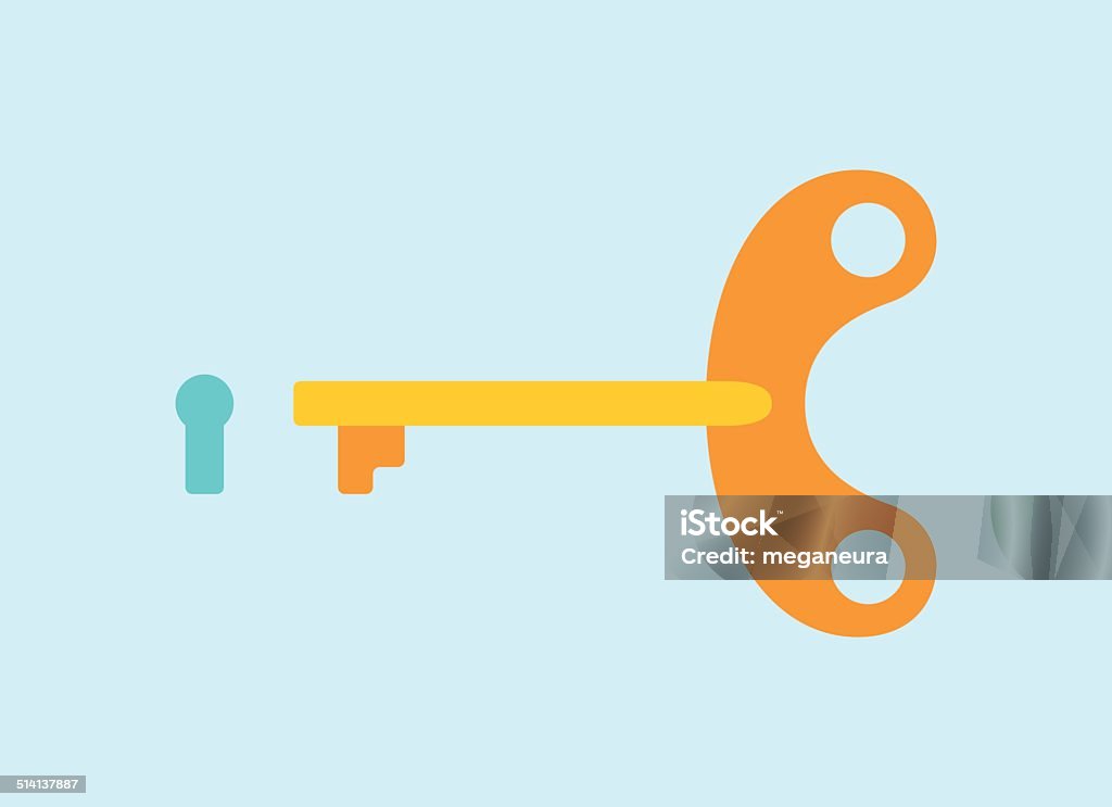 Key and keyhole. Symbol, icon, vector illustration Accessibility stock vector