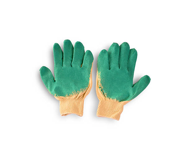 istock cotton rubber gloves on white background 514149448
