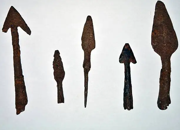 Photo of old Roman arrows