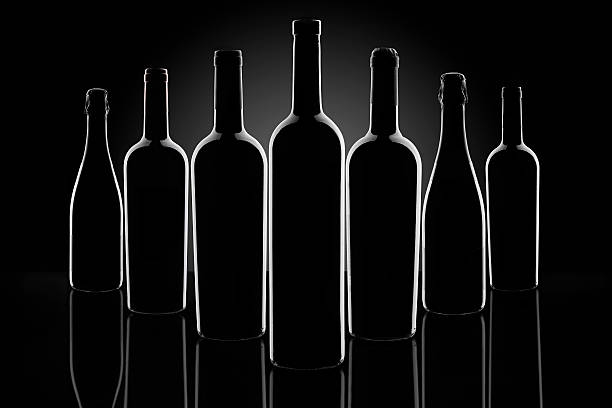Bottles of wine stock photo