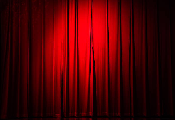 istock Vintage red velvet curtain 514154740
