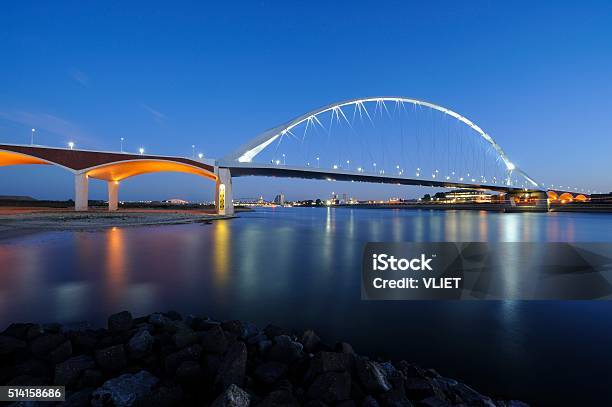 De Oversteek Over The Waal River In Nijmegen Stock Photo - Download Image Now - Nijmegen, Bridge - Built Structure, Arch Bridge