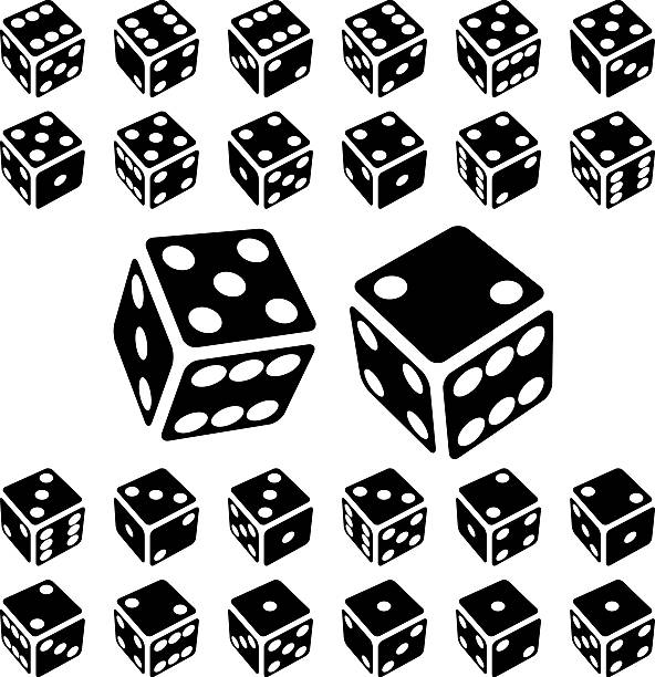 아이콘 세트 제공 - rolling dice stock illustrations