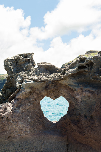 Stone heart in Maui island, Hawaii