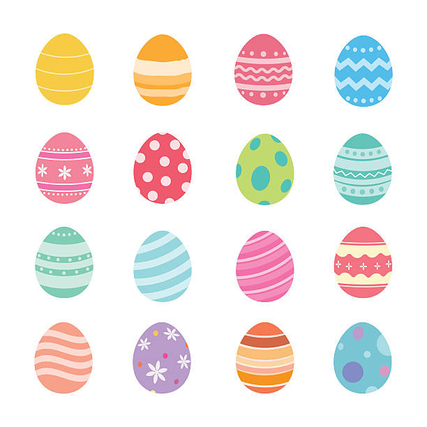 ilustraciones, imágenes clip art, dibujos animados e iconos de stock de huevos de pascua. - eggs