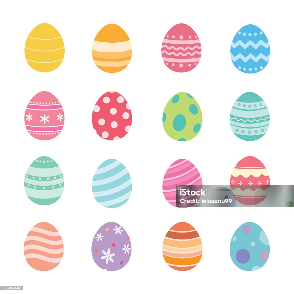 Easter eggs. - Royaltyfri Påskägg vektorgrafik