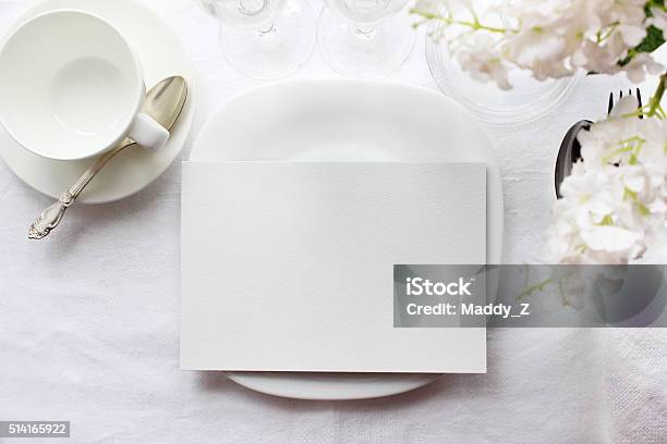 Table Card Mockup Menu Mockup Wedding Fashion Photography Stock Photo - Download Image Now