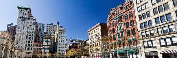 unión plaza parque en manhattan, ciudad de nueva york - greenwich village fotografías e imágenes de stock