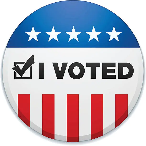 Vector illustration of I VOTED