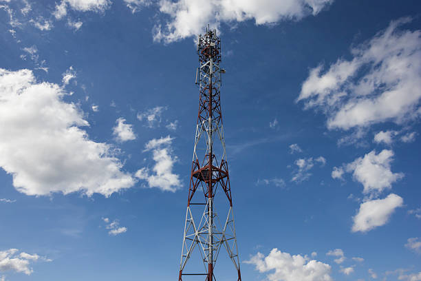 istock Steel antenna tower on sunny day 514168346