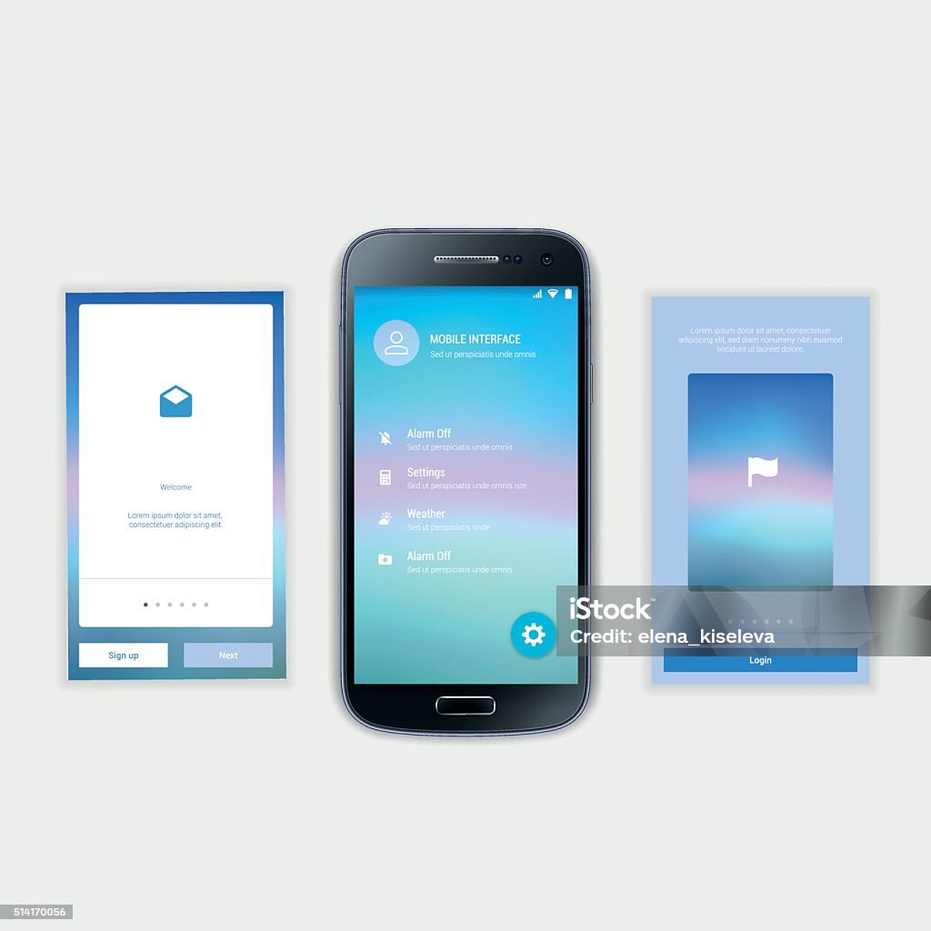 Mobile Screens User Interface Kit Modern User Interface Ux Ui Stock ...