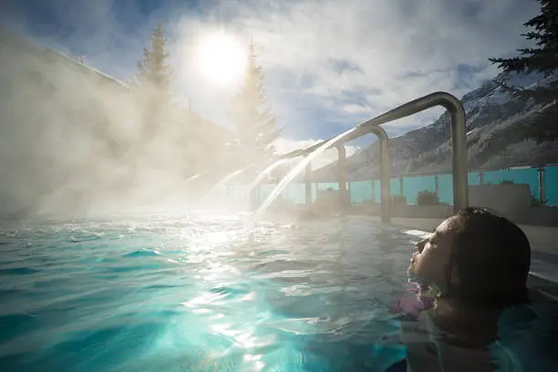 Hot spring in Switzerland