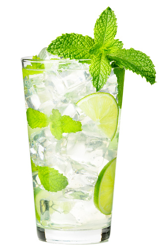 Mojito Cocktail isolated on White background