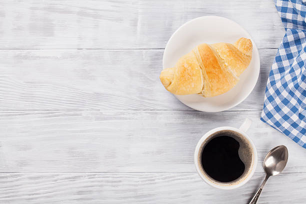 istock Fresh croissant and coffee 514171588