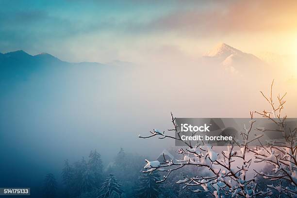 Wintersonnenaufgang Stockfoto und mehr Bilder von Winter - Winter, Schnee, Natur