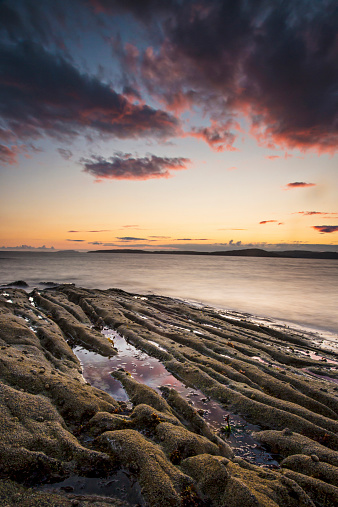 Sunset in the coast of Isle of Skye, Scotland - UK