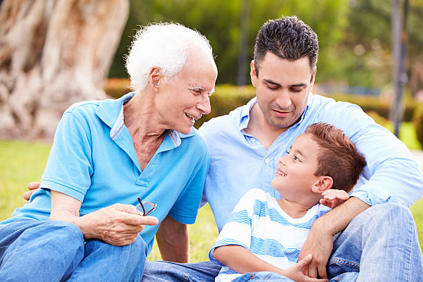 istock Grandfather With Grandson And Father In Park 514175689