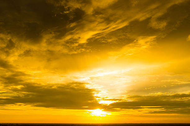 istock Beautiful sunset sky at golden time 514175929