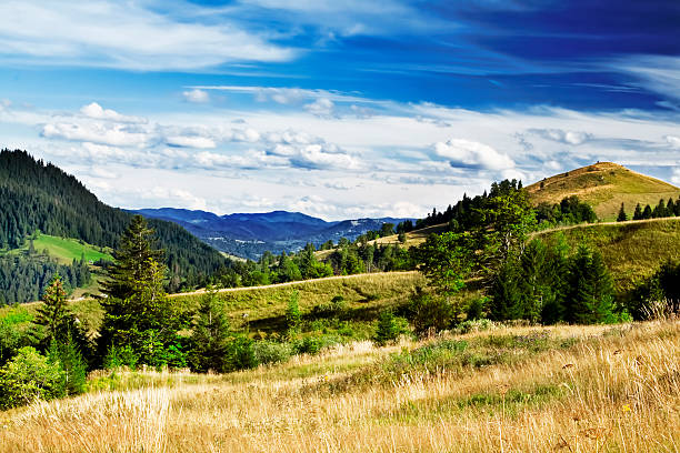 istock Beautiful Country Landscape.Dramatic Sky and Hills 514177997
