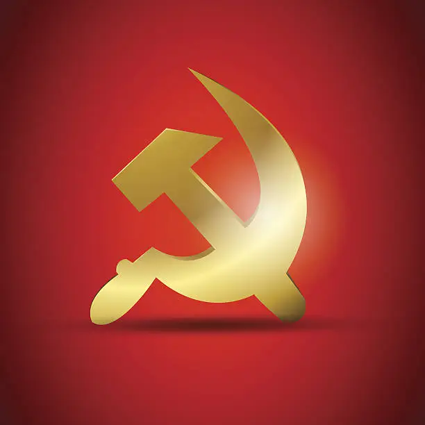 Vector illustration of Golden USSR Symbol