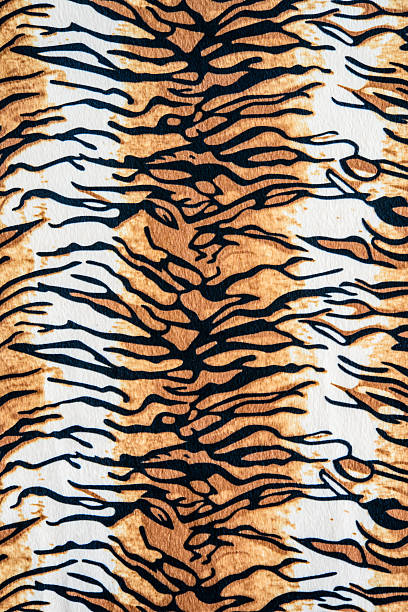 istock Texture of tiger striped  fabric 514180801