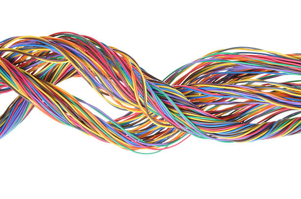 istock Colorful cable of telecommunication network 514180867