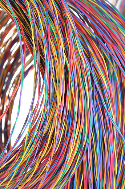 istock Colorful cable of telecommunication network 514180875