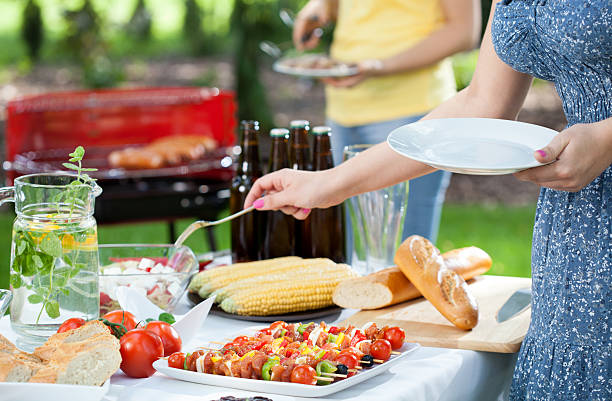 istock Friends during garden party 514180931