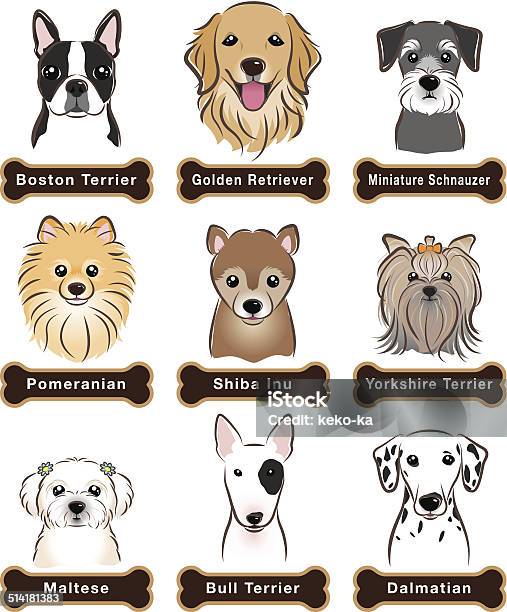 Dog Nameplate Stock Illustration - Download Image Now - Golden Retriever, Bull Terrier, Dog
