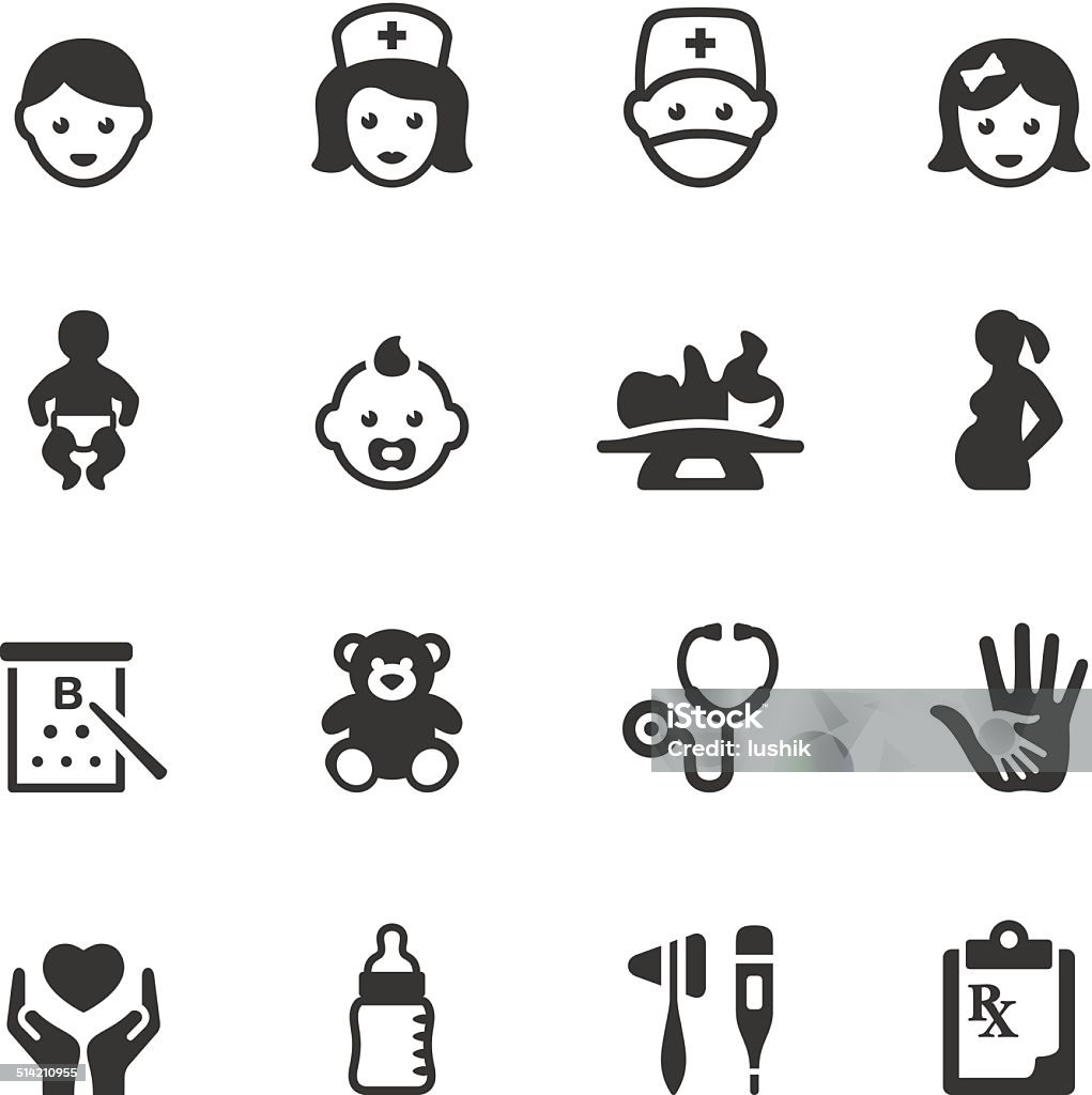 Soulico icons - Pediatrician Soulico collection - Pediatrician icons. Icon Symbol stock vector