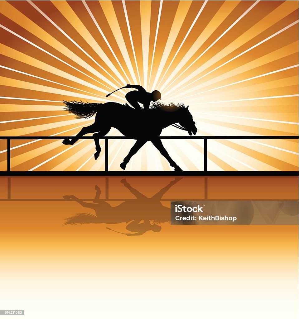 Race Horse Jockey Burst Background Race Horse Jockey Burst Background. Graphic silhouette background illustration of a race horse and jockey. Check out my "Flaming Sports Balls and More" light box. Horse Racing stock vector