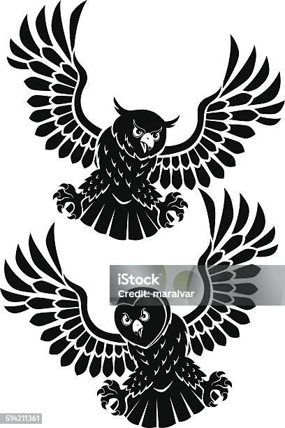 Eagle Owl Stock Illustration - Download Image Now - Claw, Owl, Aggression