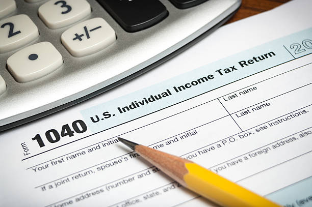 Tax return form stock photo