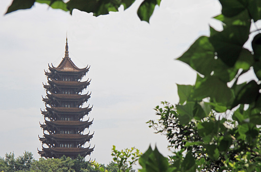 pagoda in park of city Chongqing, China