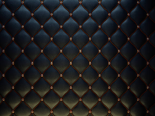 Black leather pattern with golden wire and diamonds