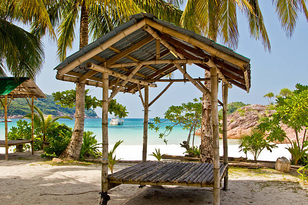 Tropical gazebo on the beach