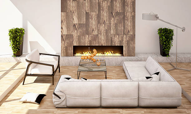 istock Living Room with Fireplace 514219362