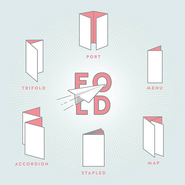 Flyers Vector illustration of different flyers with name stapled paper stock illustrations