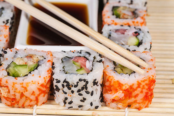 istock Different types of Sushi in a plate 514224474