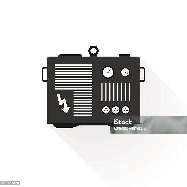 Black Generator Stock Illustration - Download Image Now - Electricity, Engine, Generator