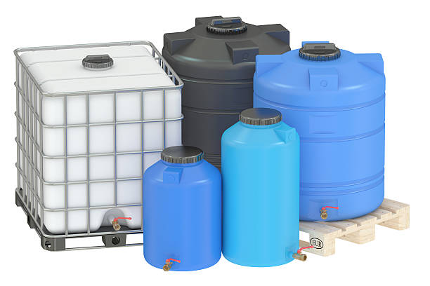 Group Of Water Tanks Stock Photo - Download Image Now - Storage Tank,  Plastic, Water Tower - Storage Tank - iStock