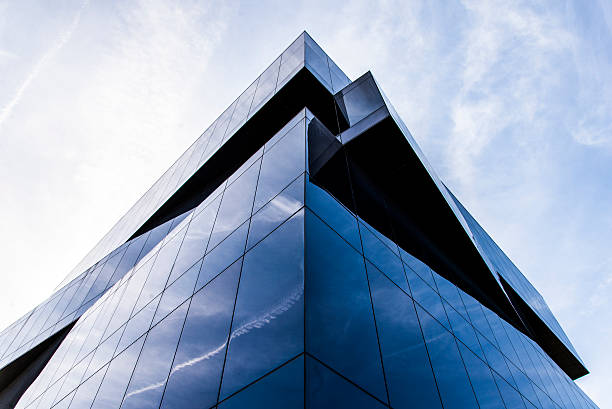 Modern office building A modern office building situated in a business district in Santander, Spain. abstract sharp stock pictures, royalty-free photos & images