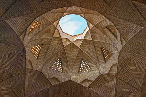 Beautiful dome interior in the city of Meybod, Yazd province, Iran