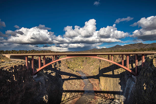 istock Panoramic view of Red highway bridge 514231630