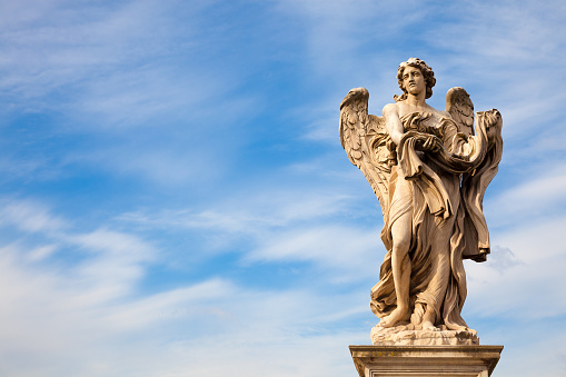 Angel statue along Sant'Angelo bridge in Rome
