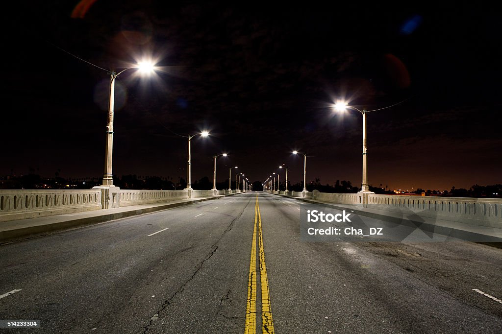 6 th Street Ponte - Foto de stock de Noite royalty-free